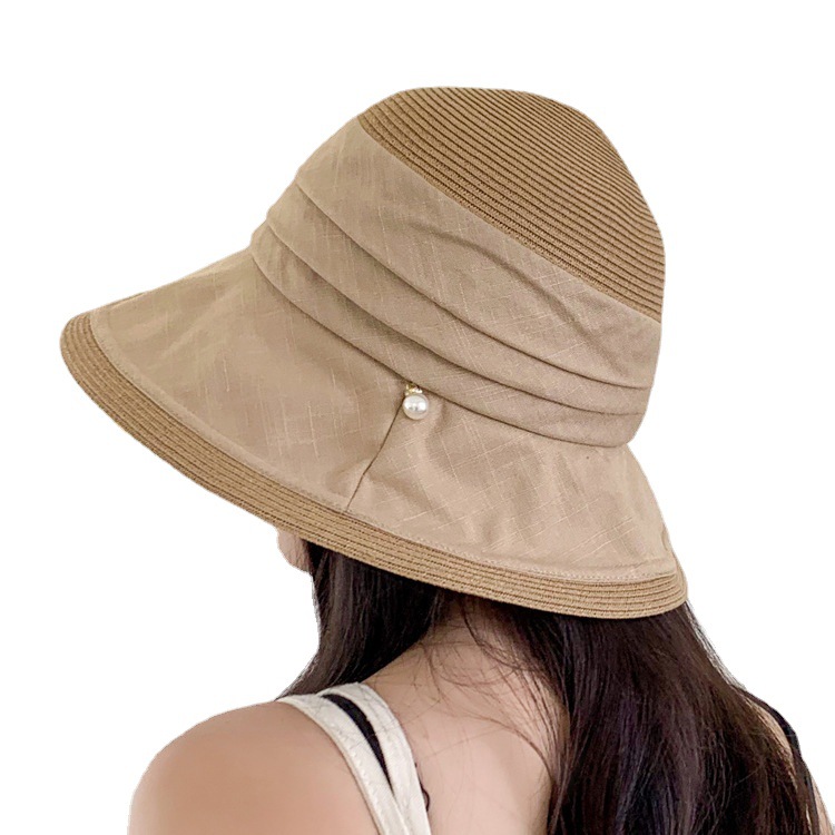 New Style Large Brim Fisherman Hat for Women Summer Face-Covering Korean Version Trendy Fashion Sun-Blocking Bucket Hat