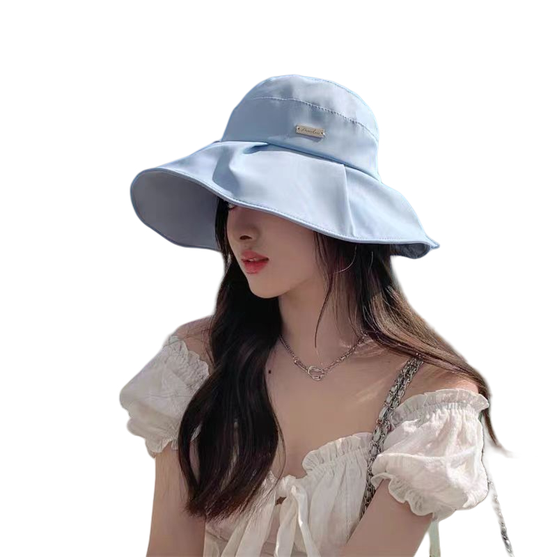 Korean Women's Summer Bucket Hats All-Season Candy-Colored Fisherman's Sun Hat with Wide Brim Spring & Summer Fashion