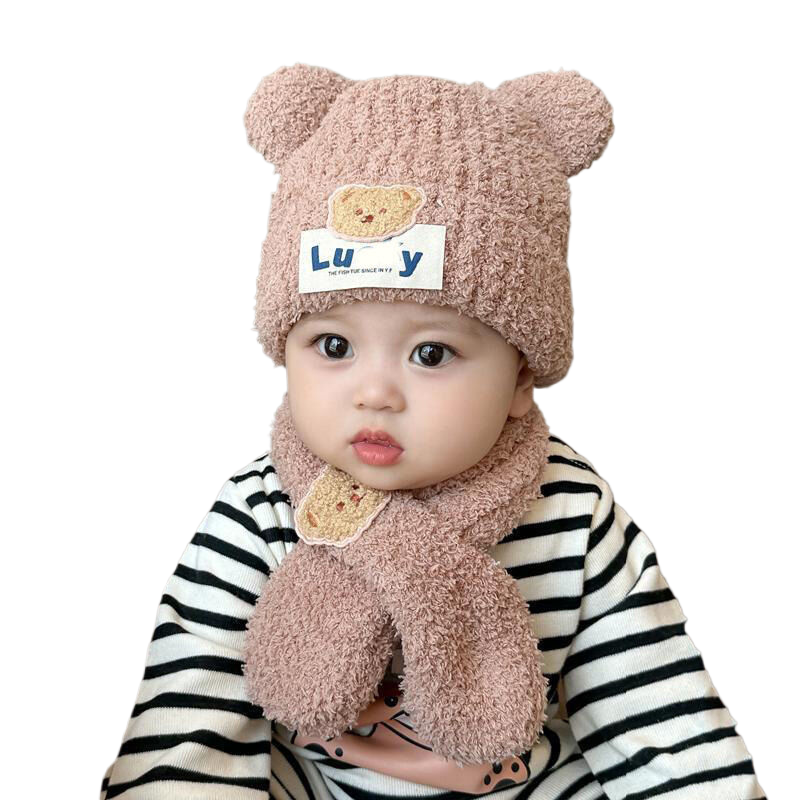 Baby hat, winter, cute woolen hat for boys and girls, knitted hat for infants and toddlers, warm hat with ear protection.