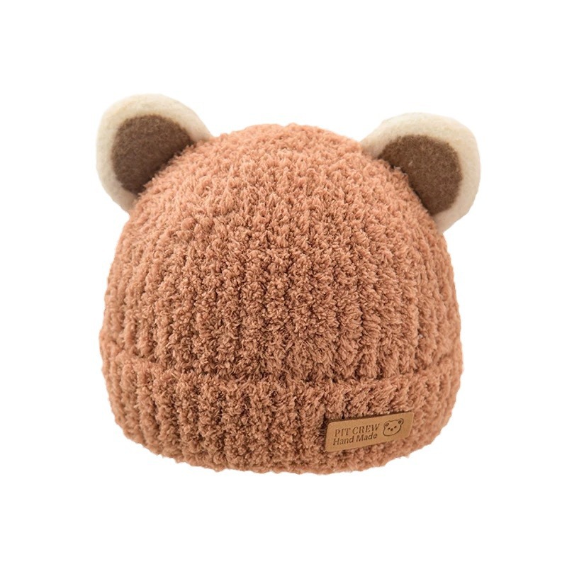 Baby hat, winter, cute woolen hat for boys and girls, knitted hat for infants and toddlers, warm hat with ear protection.