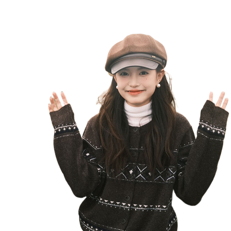 Merlad octagonal beret for women, solid color, autumn/winter 2025 new retro painter hat, makes face look smaller.