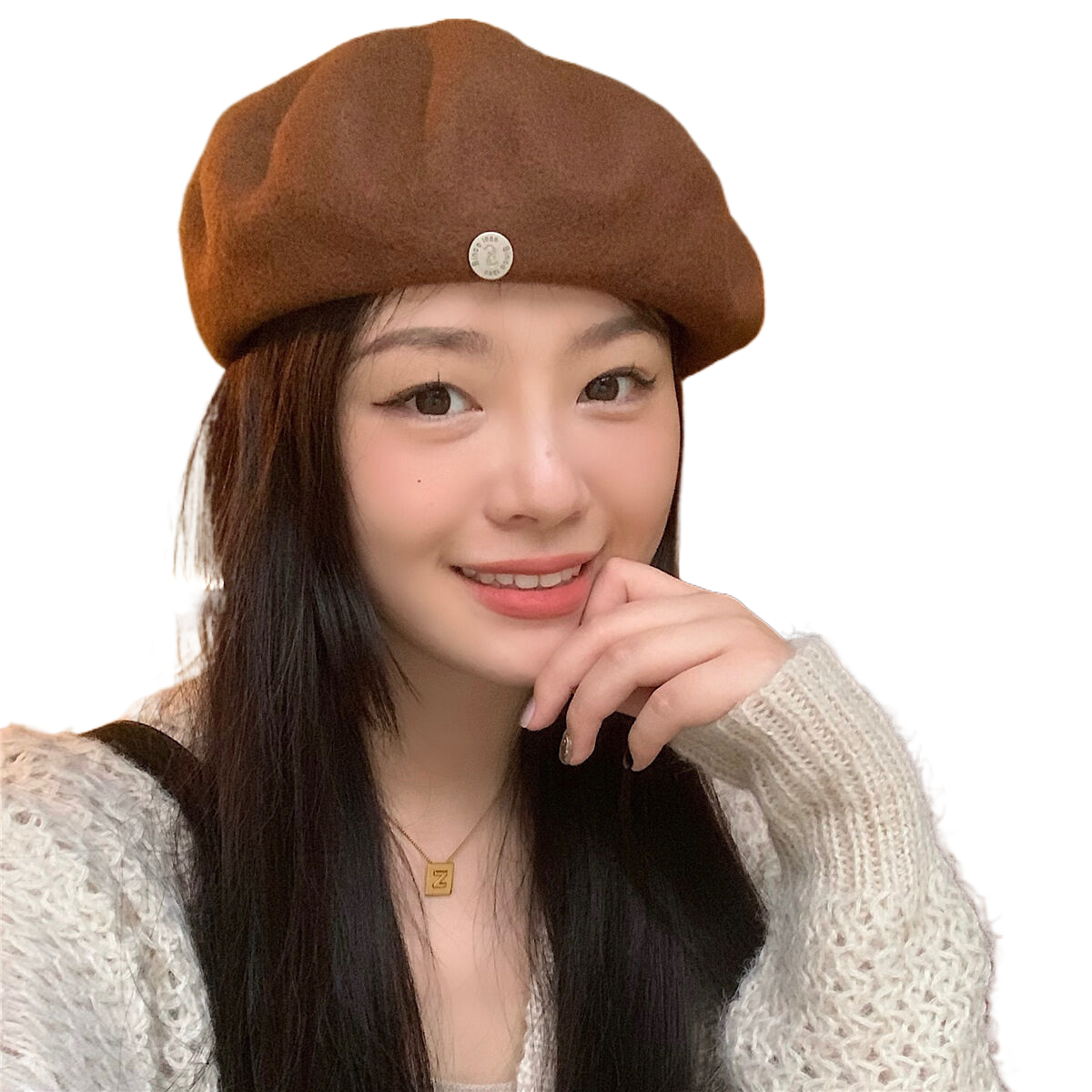 Women's Wool Beret Hat, Large Head Circumference, Autumn/Winter New Korean Style, Popular Online, Makes Face Look Smaller, Warm Painter's Hat